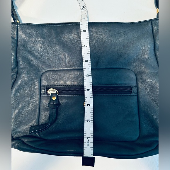 Stone Mountain navy blue leather handbag - Picture 7 of 8